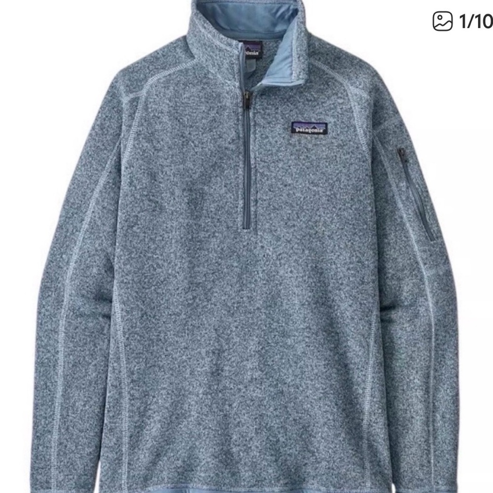 Patagonia Light Blue Better Sweater Quarter-Zip Fleece Jacket
